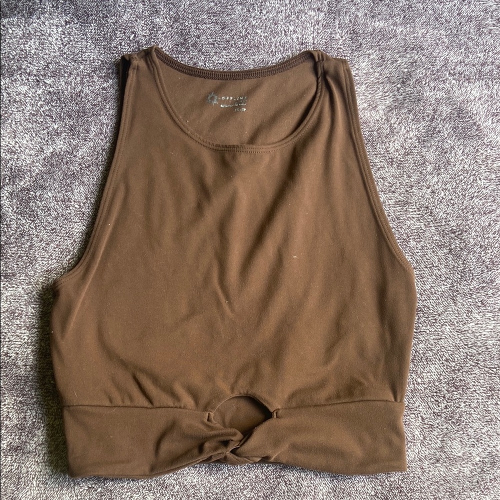 Aerie Chocolate Brown Workout Tank Top